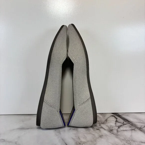 Rothy's The Point Dove Gray Knit Ballet Flats Women's Size 6.5 - Picture 5 of 9